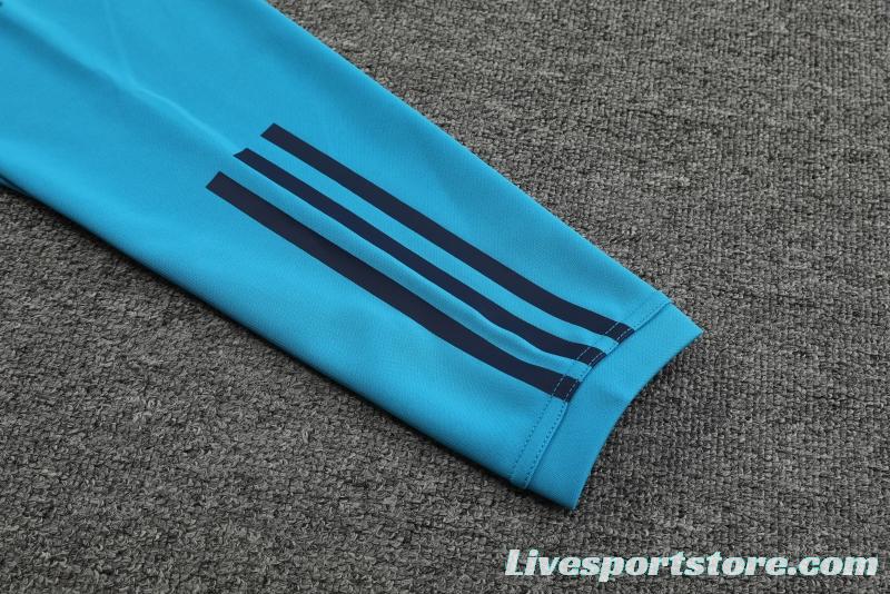 2022 Argentina Blue Half Zipper Tracksuit