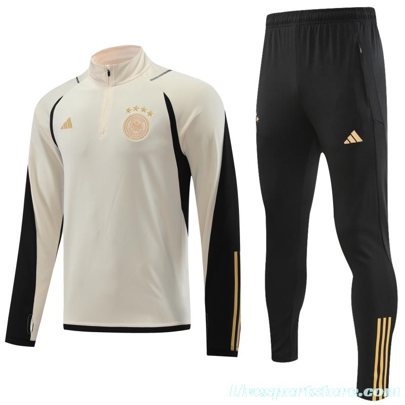 2022 Germany Khaki Half Zipper Tracksuit