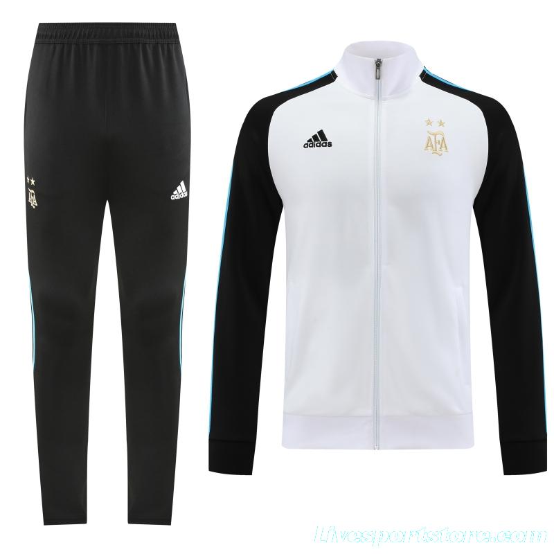 2022 Argentina White Full Zipper Tracksuit