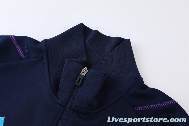 2022 Argentina Navy Full Zipper Tracksuit