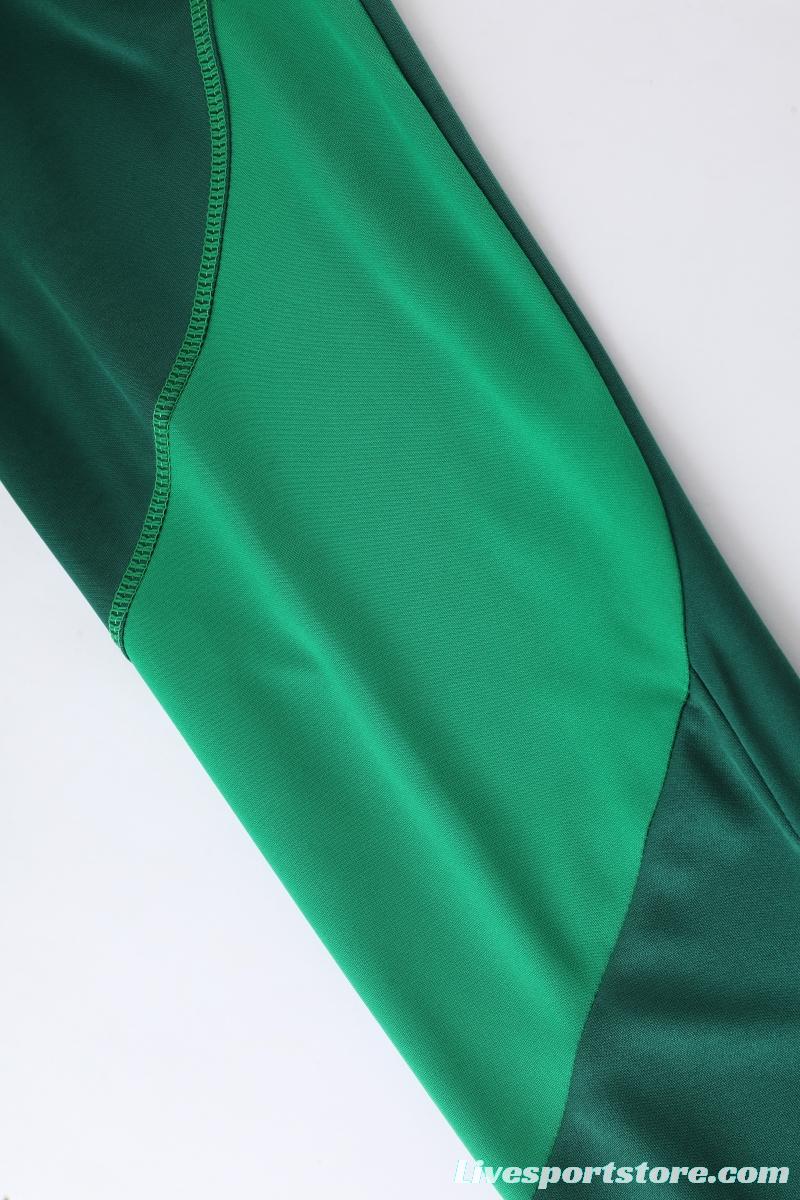 2022 Mexico White/Green Full Zipper Tracksuit