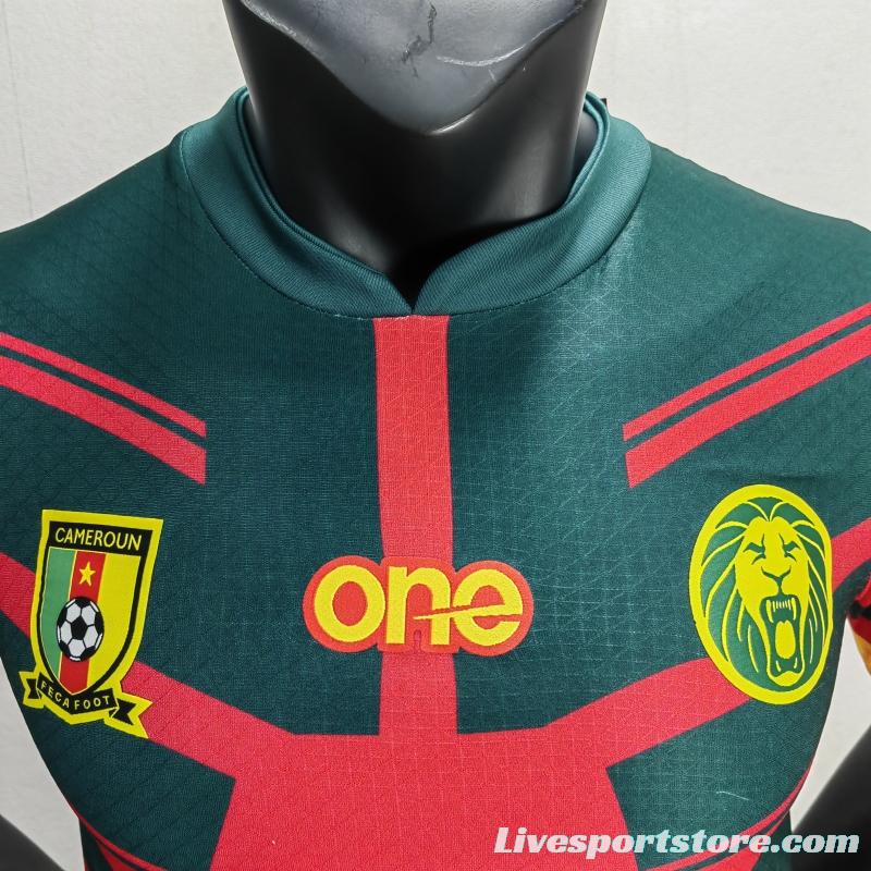 Player Version 2022 Cameroon Away Red Jersey