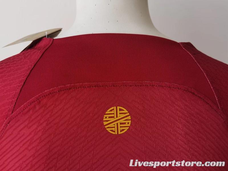 Player Version 2022 Portugal Home Long Sleeve Jersey