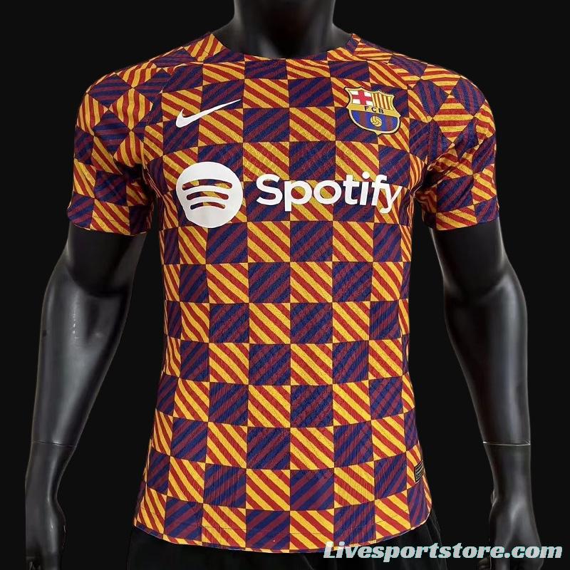 Player Version 22 23 Barcelona Orange Training Jersey