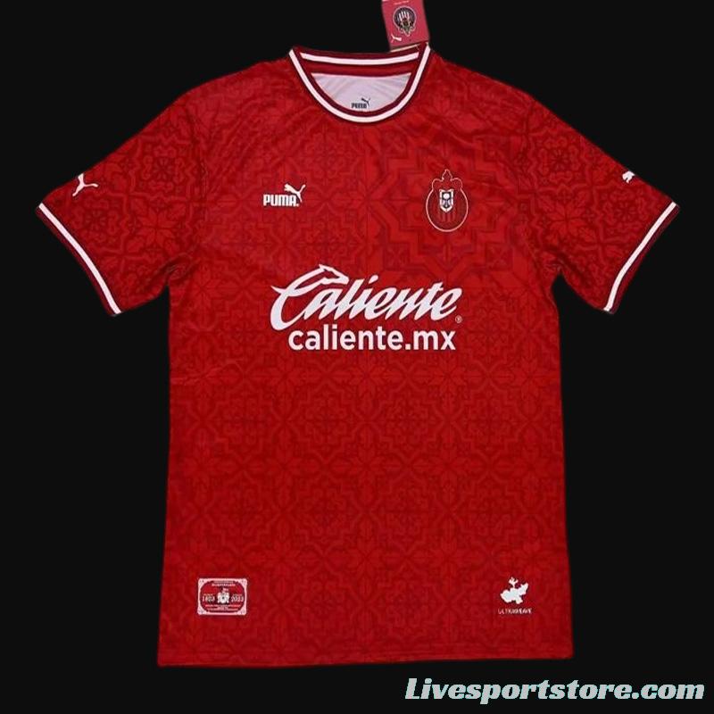 22/23 Chivas Guadalajara Red 100 Years Centennial Red Jersey