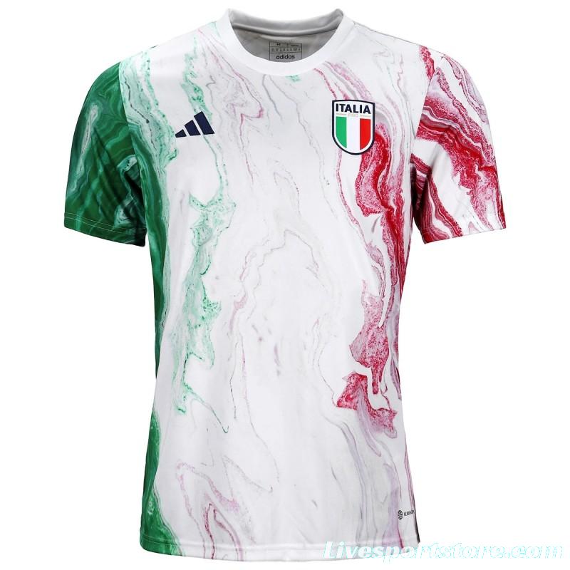 2022 Italy FIGC Pre-Match White Jersey