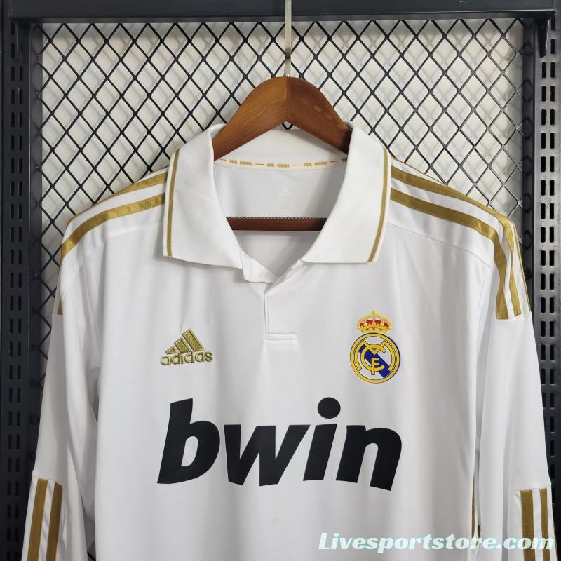 Retro Real Madrid 11/12 Long Sleeve Home Jersey