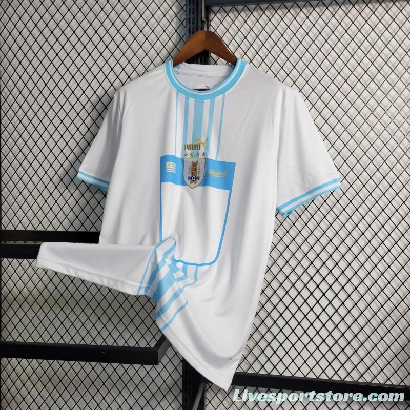 2023 Uruguay Away White Jersey