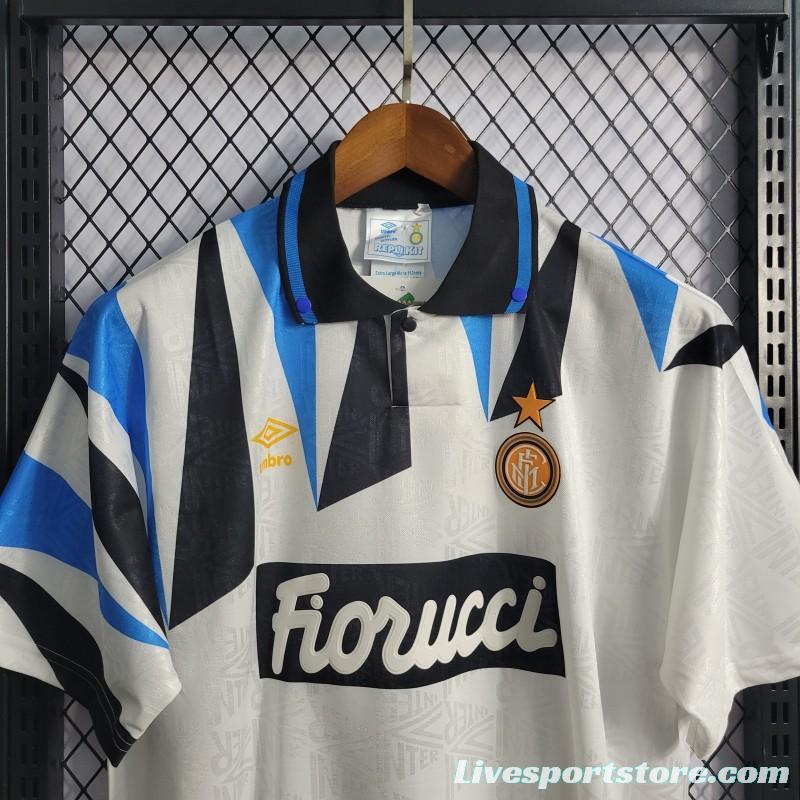 Retro Inter Milan 92/93 Away White Jersey