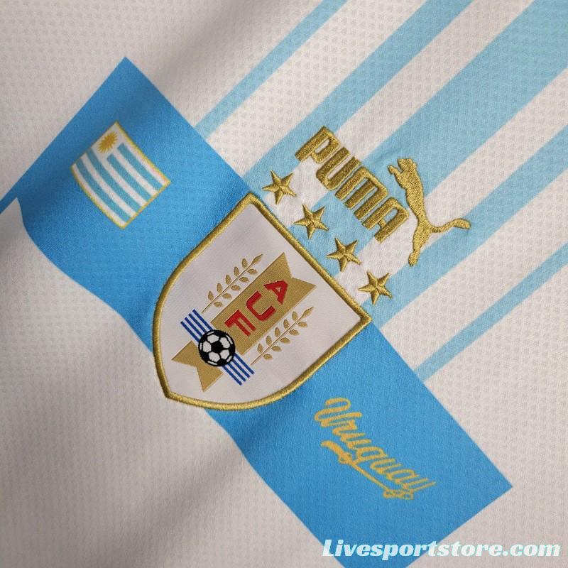 2023 Uruguay Away White Jersey