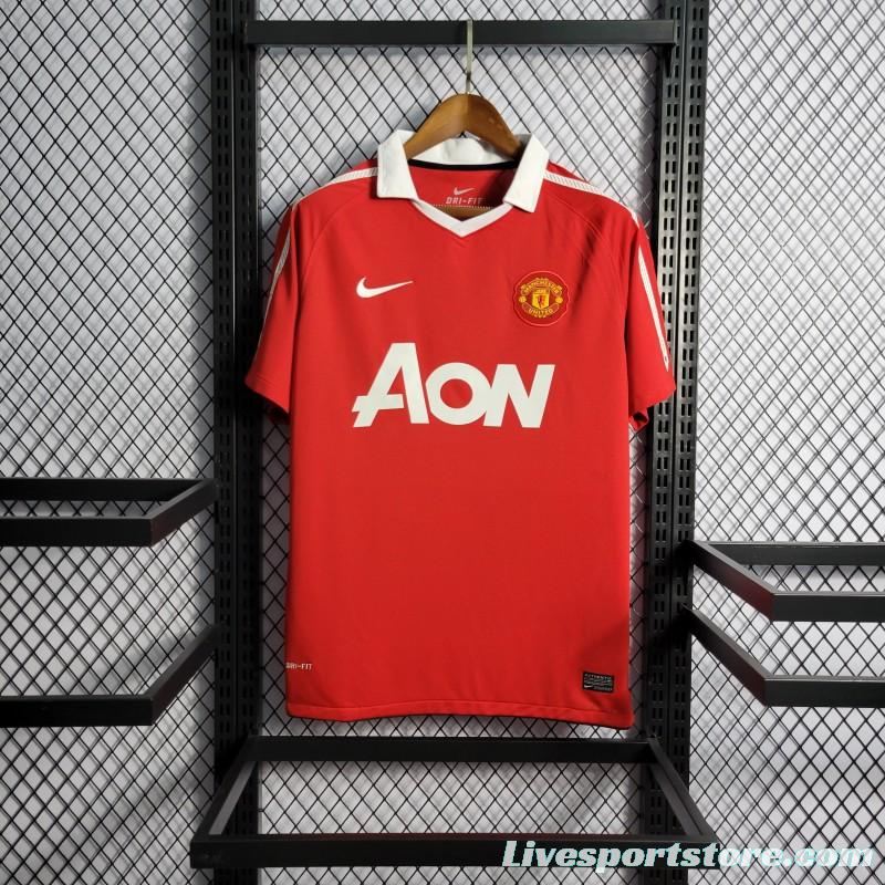 Retro 10-11 Manchester United Home Jersey