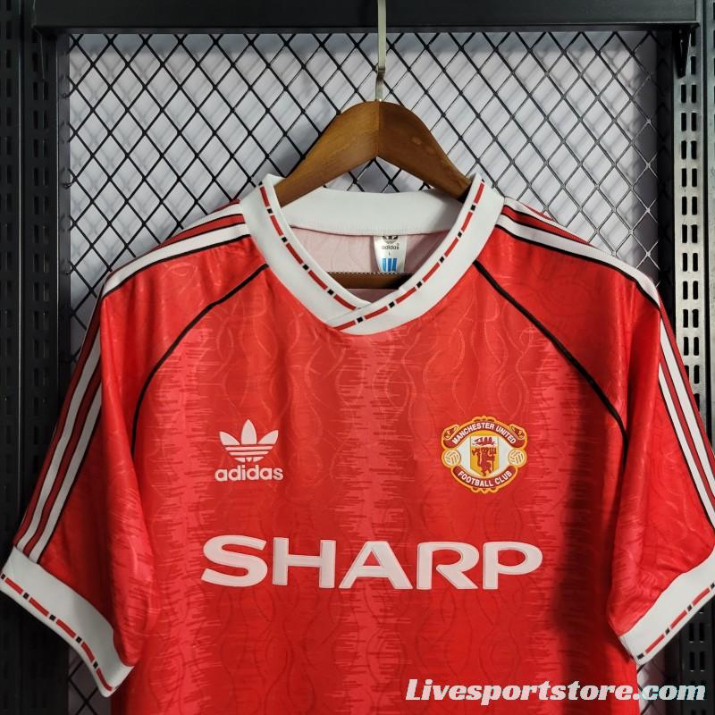 Retro 90/92 Manchester United Home Jersey