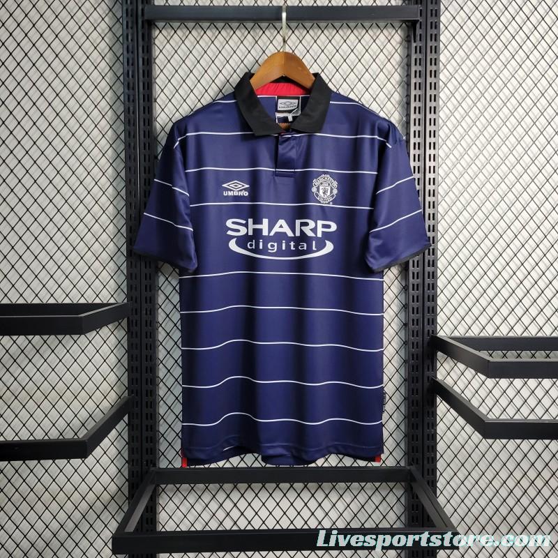 Retro 1999/00 Manchester United Away Soccer Jersey