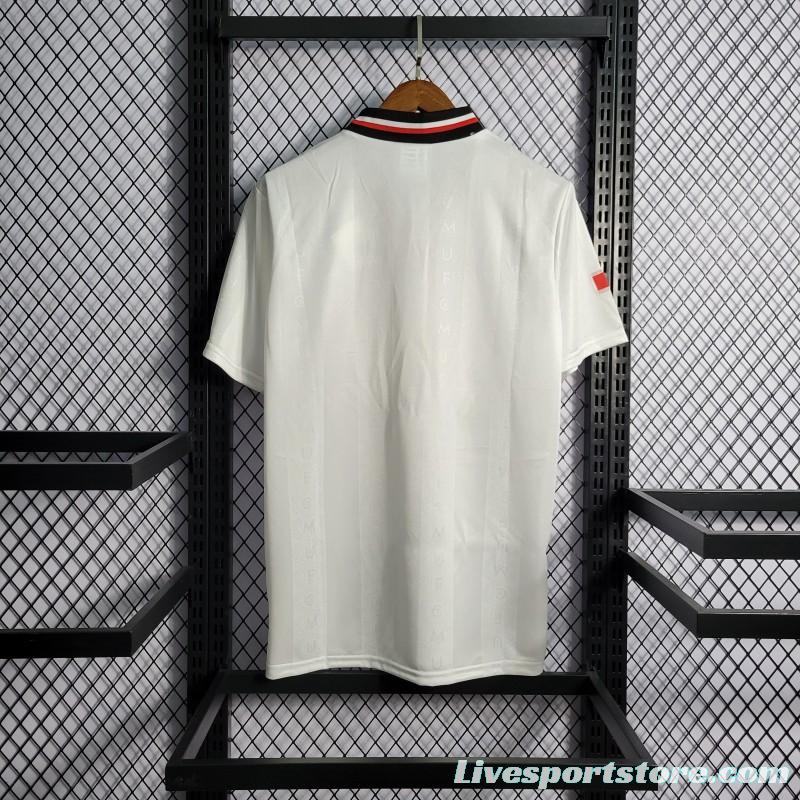 Retro 97-99 Manchester United White Jersey