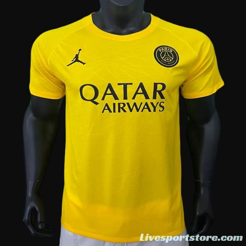 22/23 PSG X Jordan Yellow Pre-Match Jersey