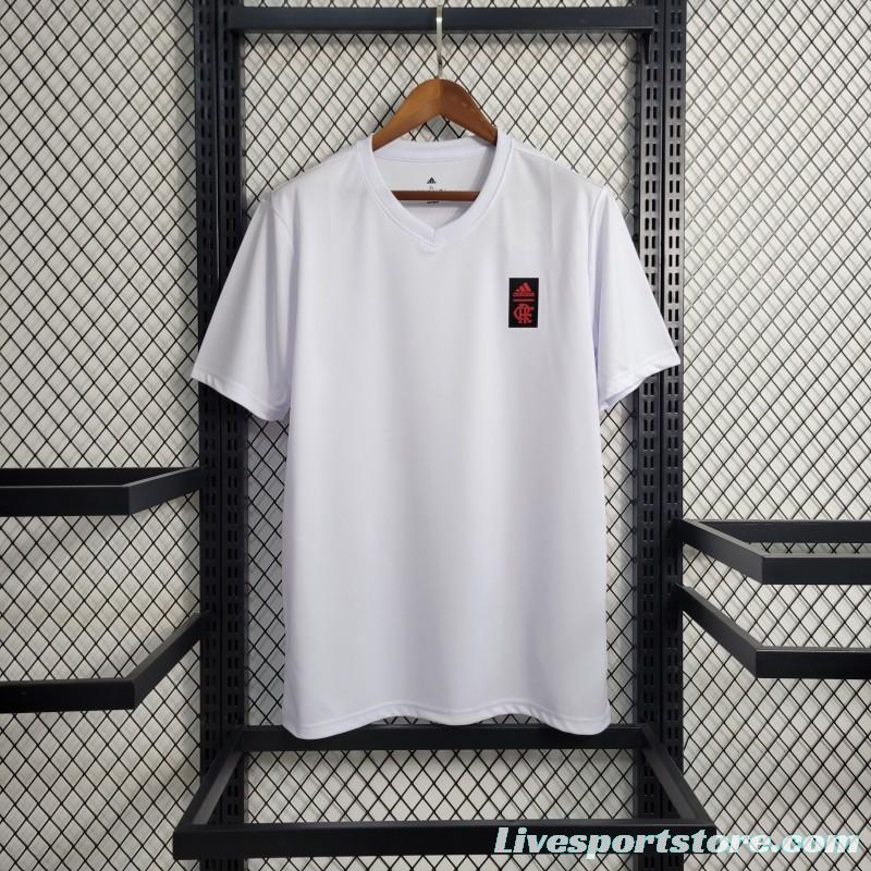 23-24 Flamengo White Casual T-Shirts