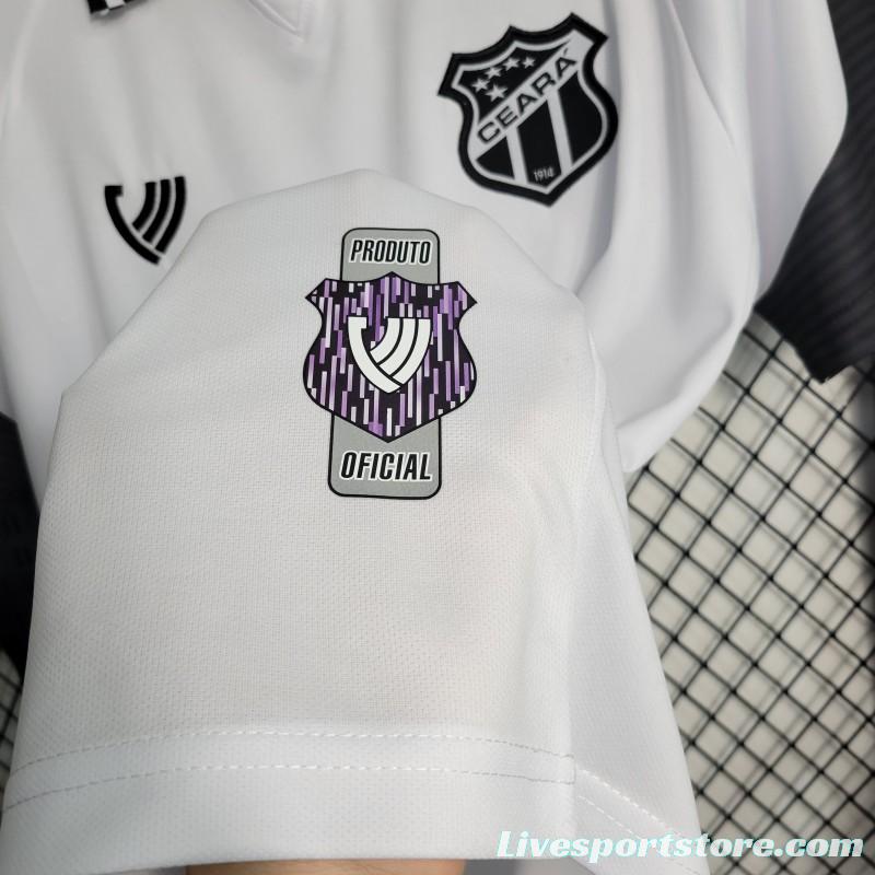 23-24 Ceara Sporting White Jersey -No Sponsor