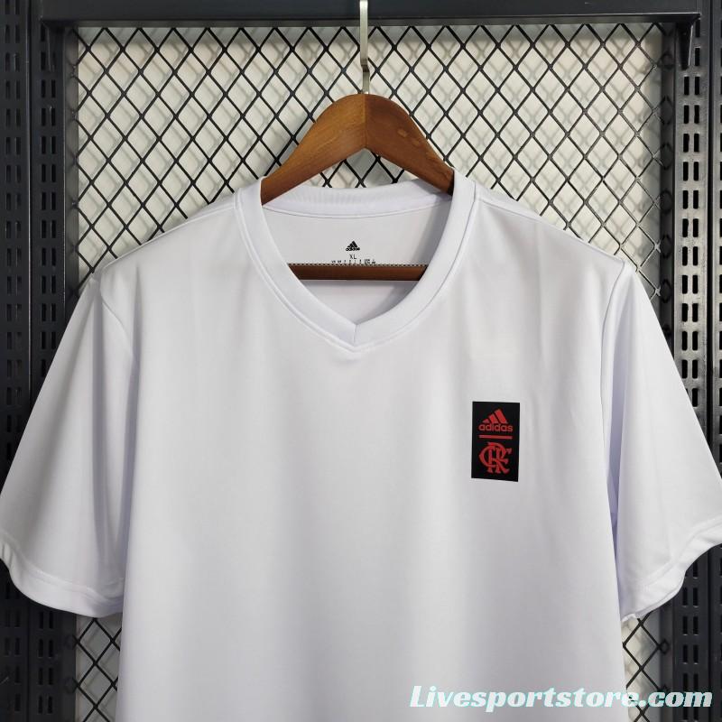 23-24 Flamengo White Casual T-Shirts