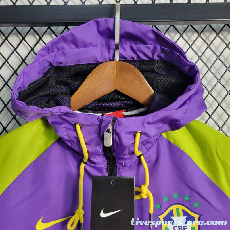 2022 Brazil Black Purple Windbreaker