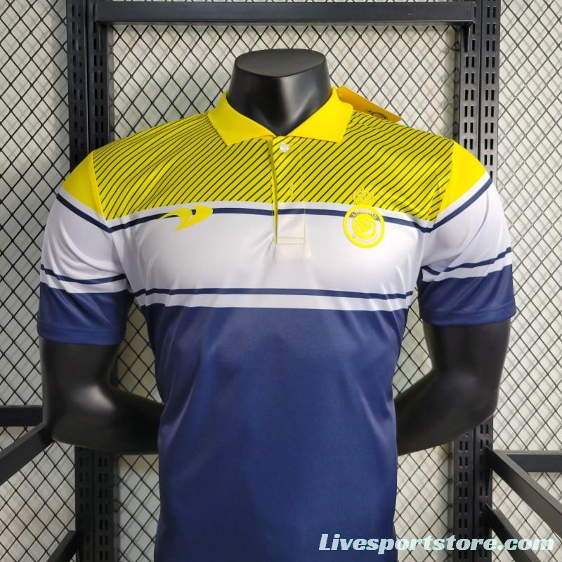 23-24 Al Nassr Yellow Navy POLO Jersey