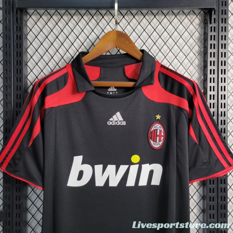 Retro 2007/08 AC Milan Third Black Jersey