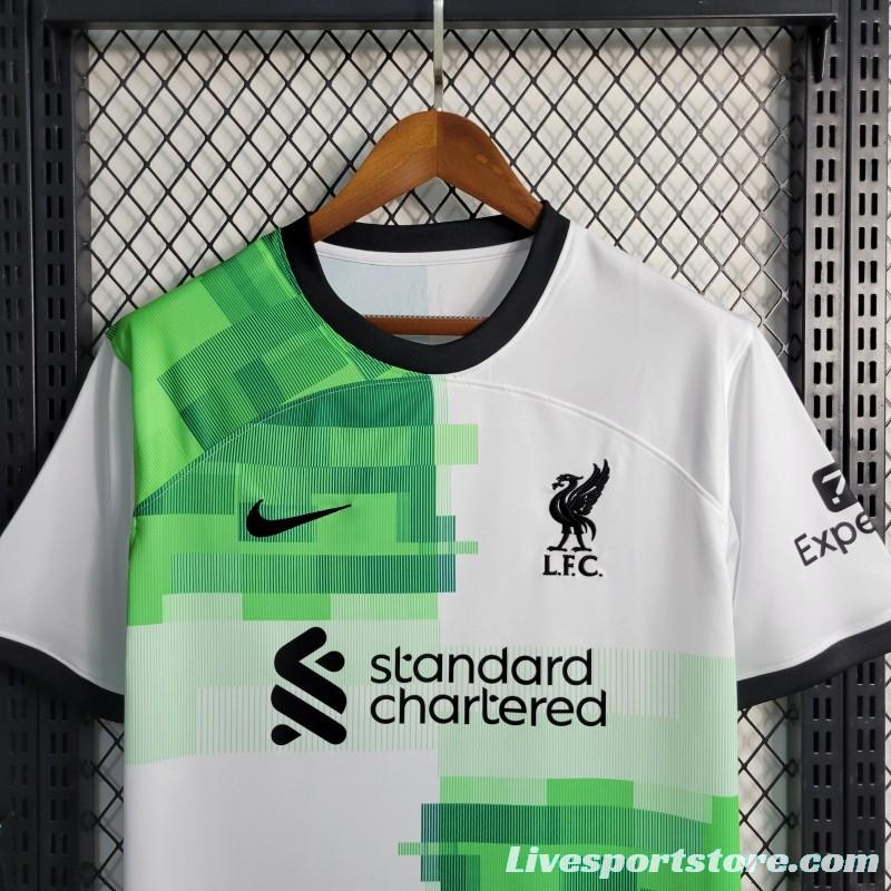 23-24 Liverpool Away White/Green Jersey