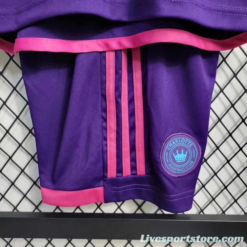 23-24 KIDS Charlotte Away Purple Jersey Size 16-28