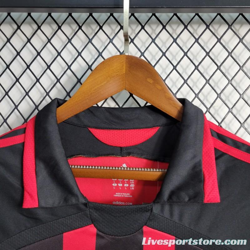 Retro Long Sleeve 2006-07 AC Milan Home Jersey