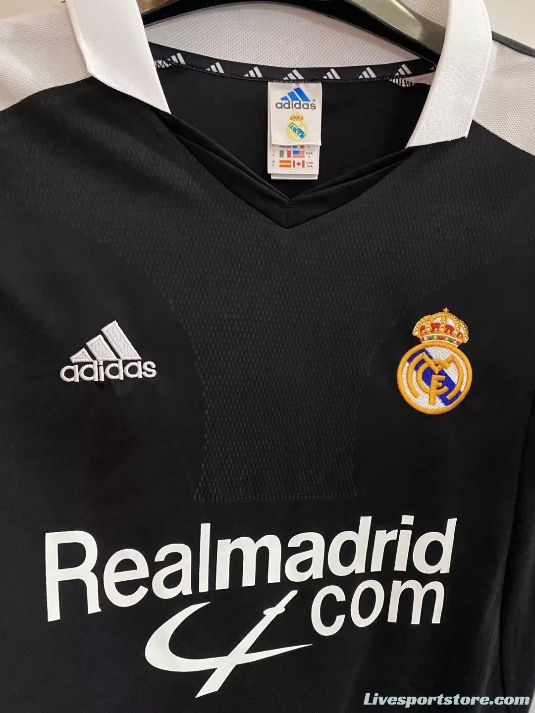 Retro 01/02 Real Madrid Away Black Jersey