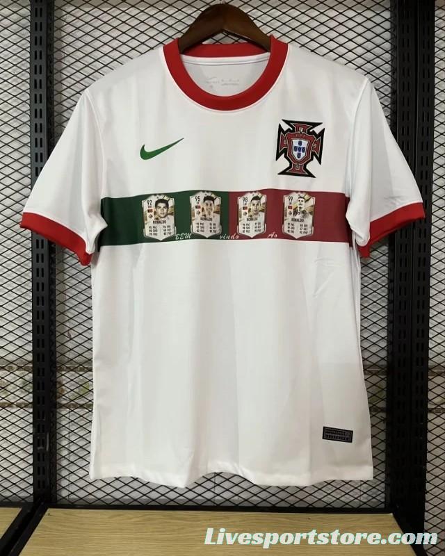 2023 Portugal Ronaldo Speical White Jersey