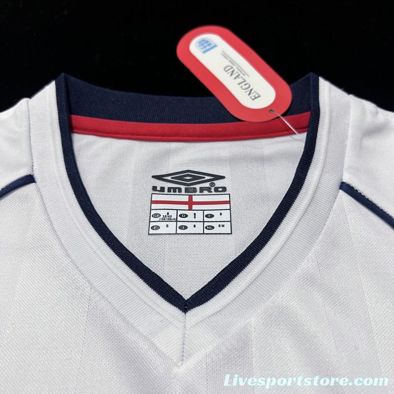 Retro 2002 England Home Soccer Jersey