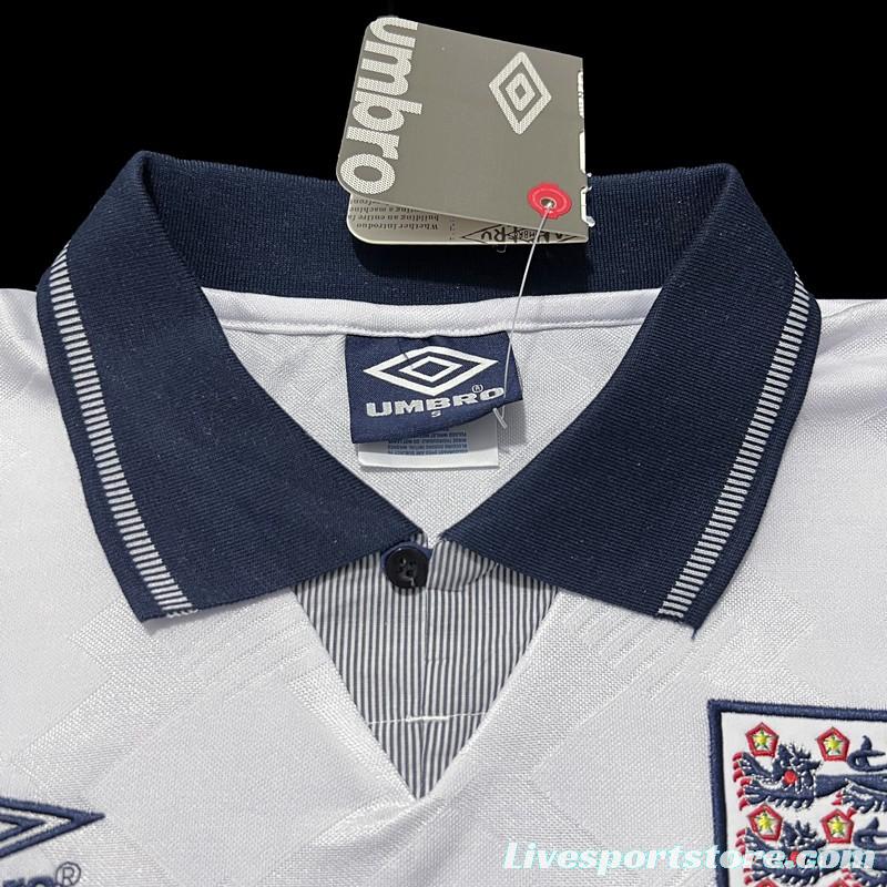 Retro 1990 England Home Soccer Jersey