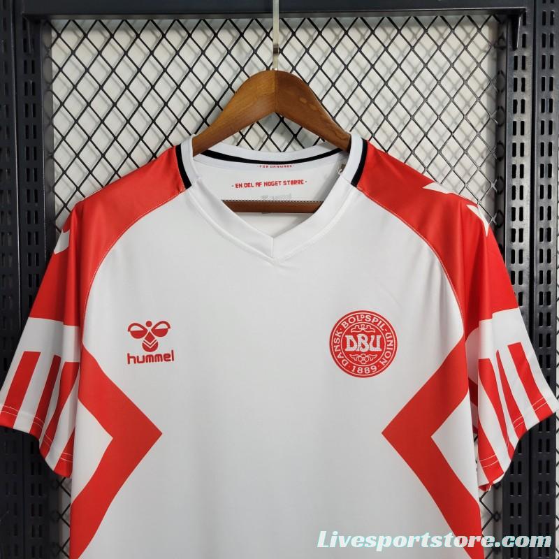 23-24 Denmark Away White Jersey