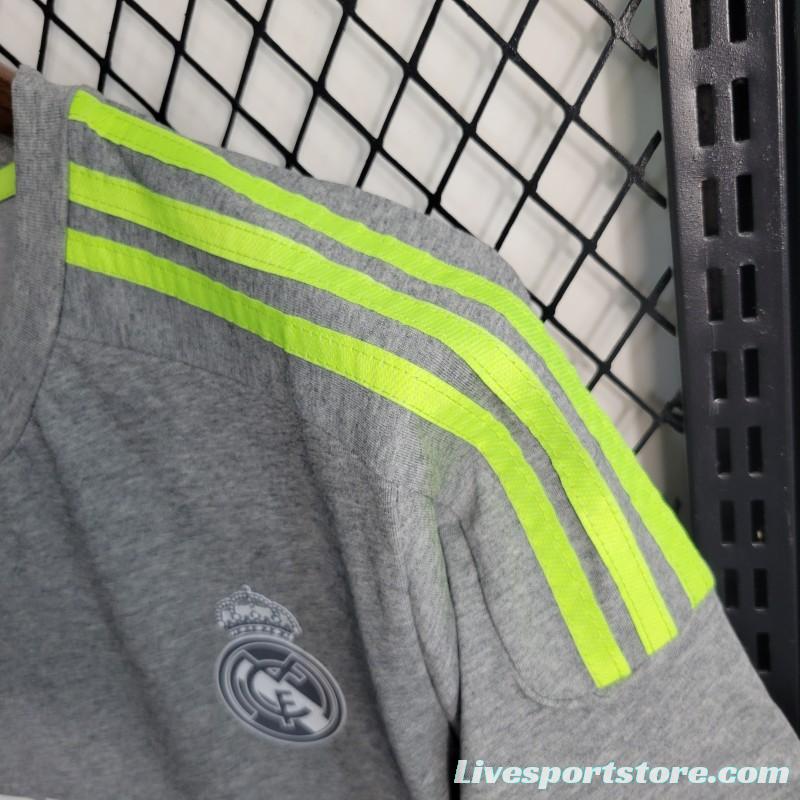 Retro 15/16 Real Madrid Away Grey Soccer Jersey