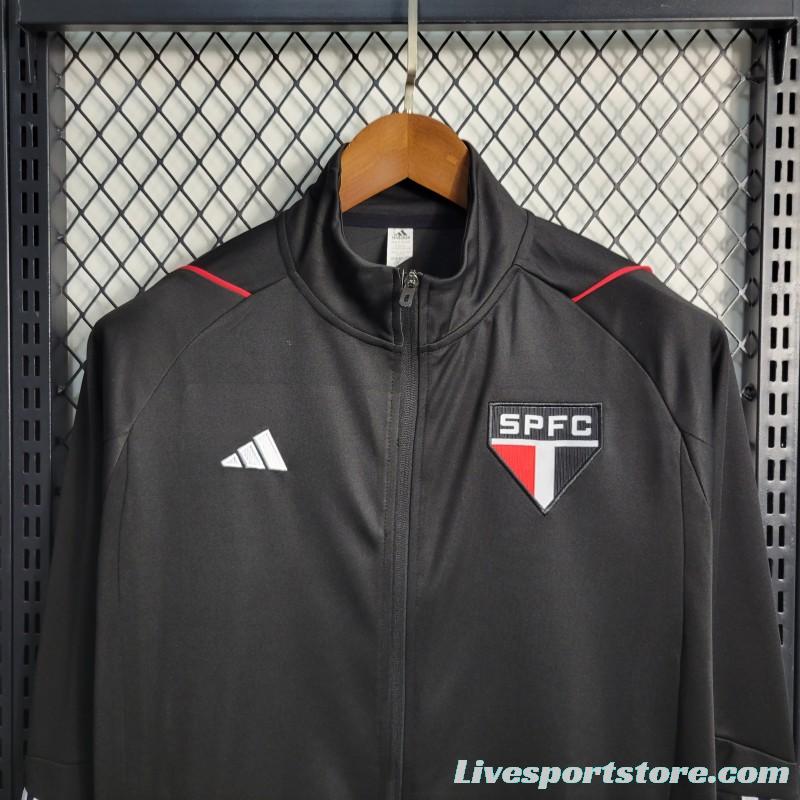 23-24 Sao Paulo Black Full Zipper Training Jacket