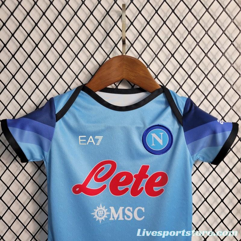 23-24 Baby Napoli Home Soccer Jersey Baby 6-18 Month