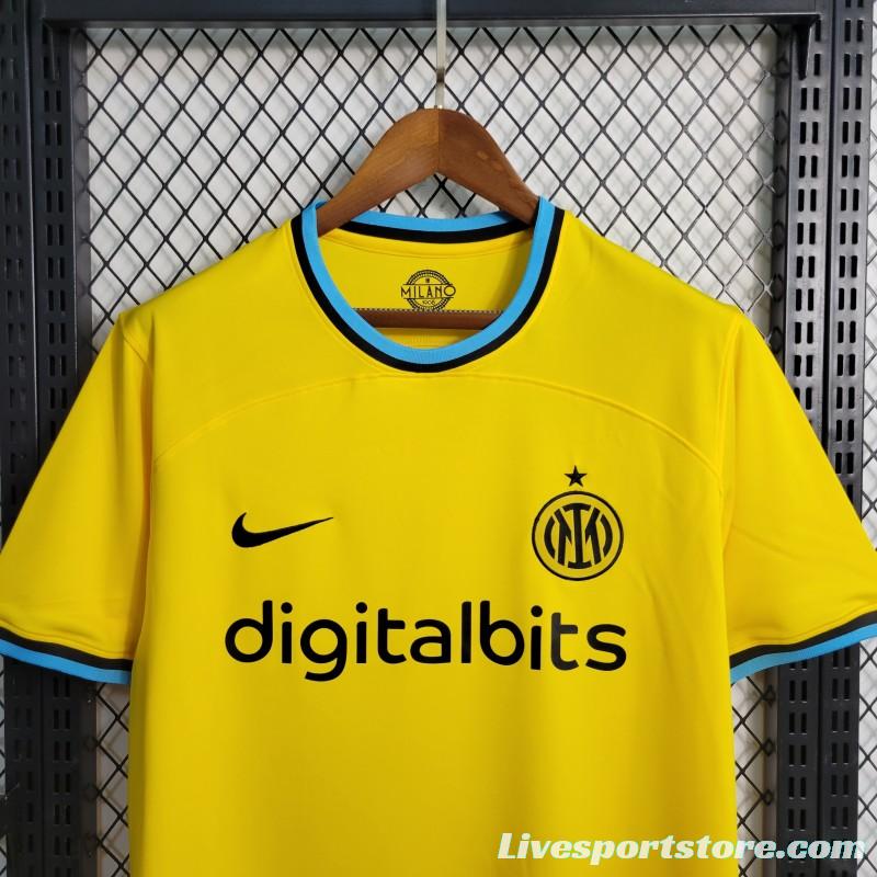 22-23 Inter Milan Third Yellow Jersey