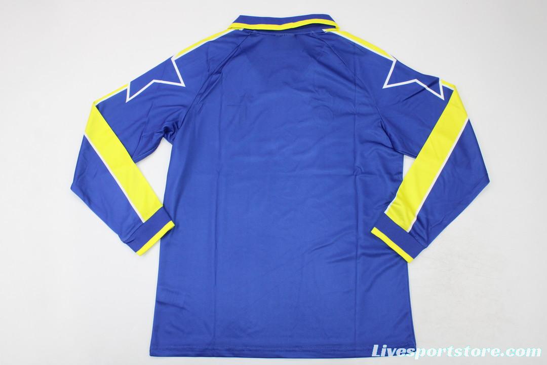 Retro 95/96 Juventus Away Blue Long Sleeve Jersey