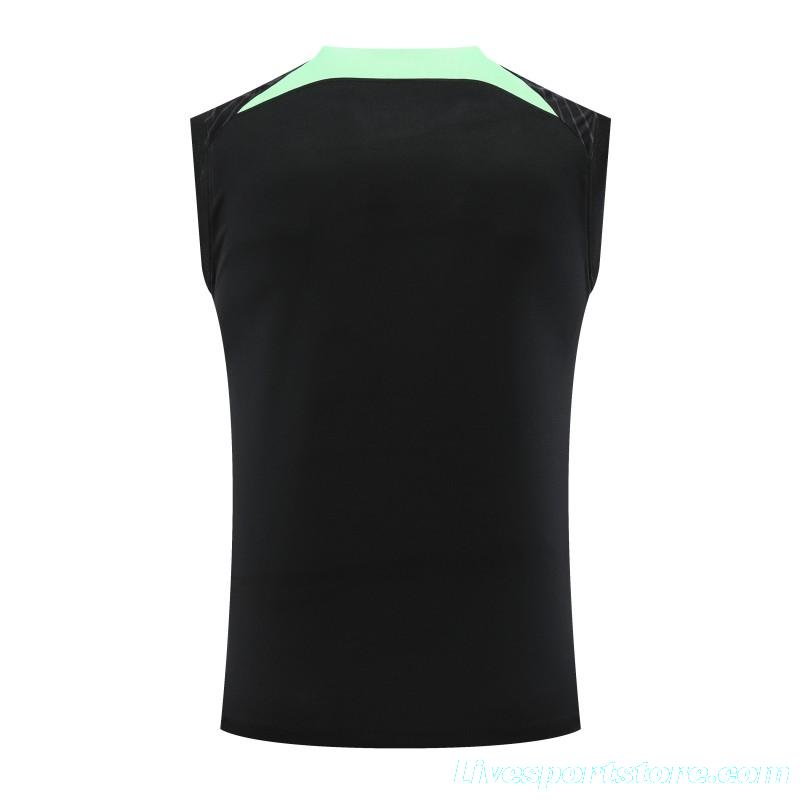 23-24 Liverpool Black Vest Jersey+Shorts