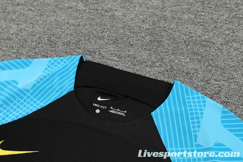 23-24 Inter Milan Black/Blue Short Sleeve+Shorts