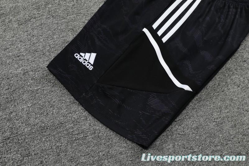 23-24 Juventus Black White Vest Jersey+Shorts