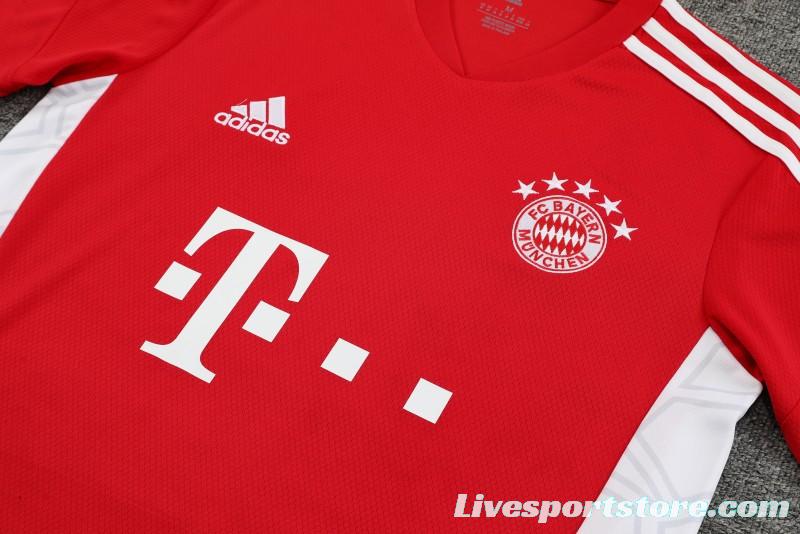 23-24 Bayern Munich Red White Short Sleeve+Shorts