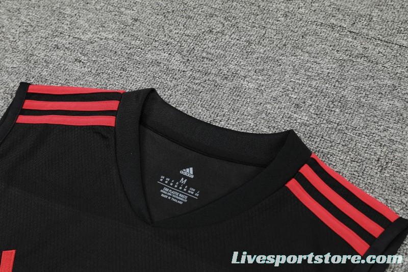 23-24 Bayern Munich Black Red Vest Jersey+Shorts