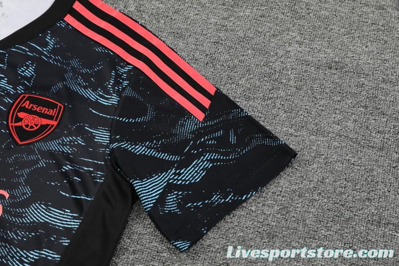 23-24 Arsenal Black Pattern Special Short Sleeve+Shorts