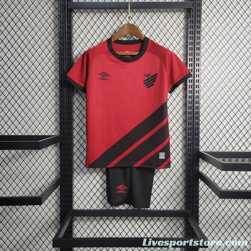 23-24 KIDS Athletico Paranaense Home Jersey Size16-28