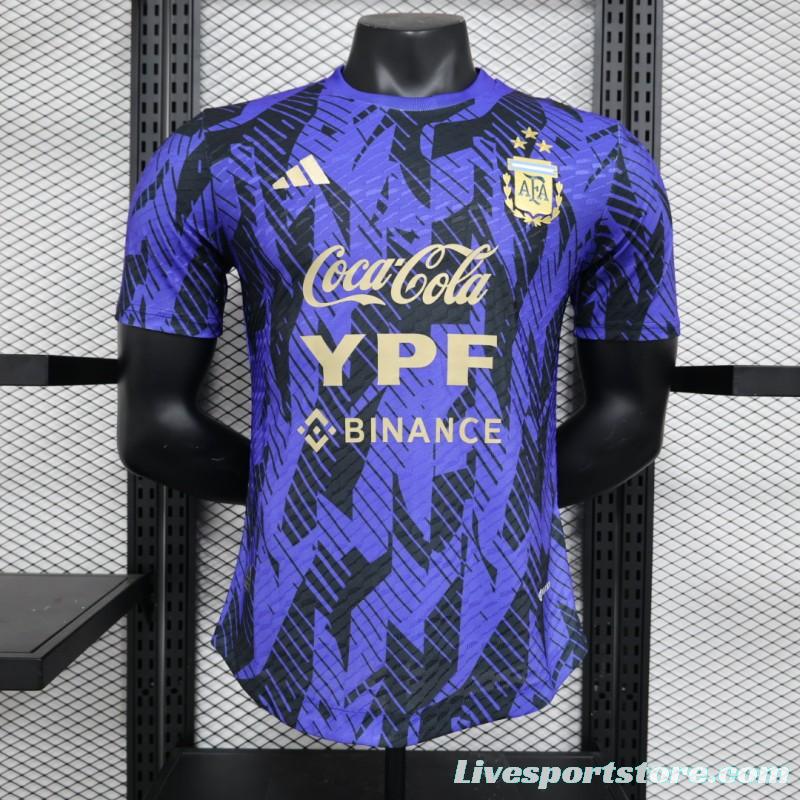 Player Version 2023 Argentina Pre-Match Navy Jersey