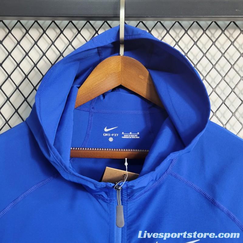 2023 Nike Blue Outdoor Sports Sunscreen Jacket