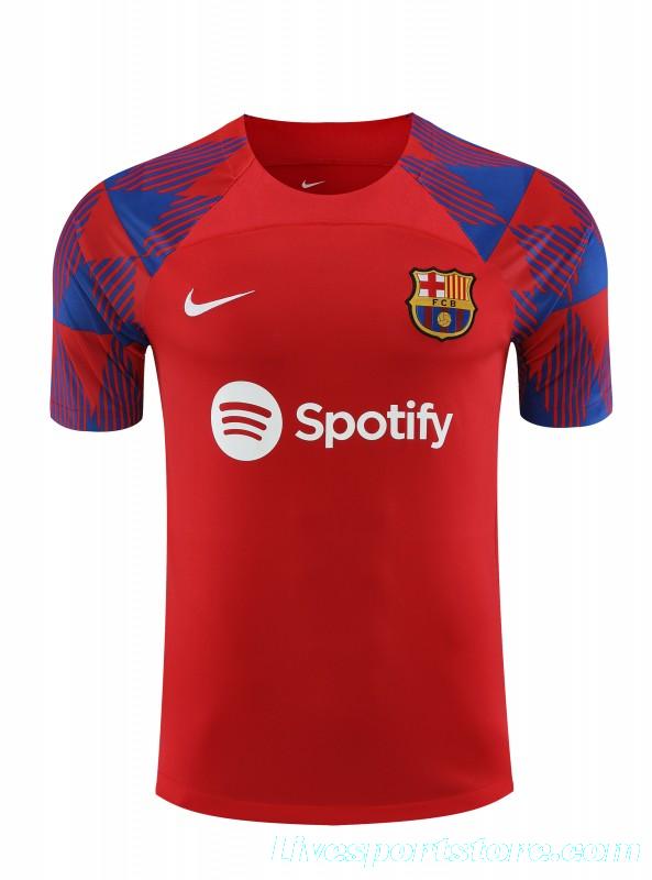 23-24  Barcelona Red Short Sleeve Jersey+Shorts