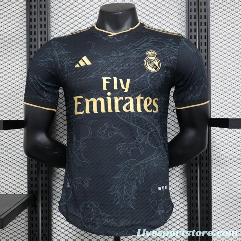 Player Version 23/24 Real Madrid Black Dragon Jersey