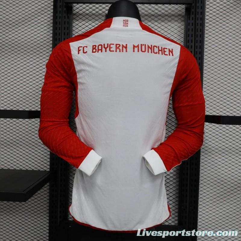 Player Version 23/24 Bayern Munich Home Long Sleeve Jersey